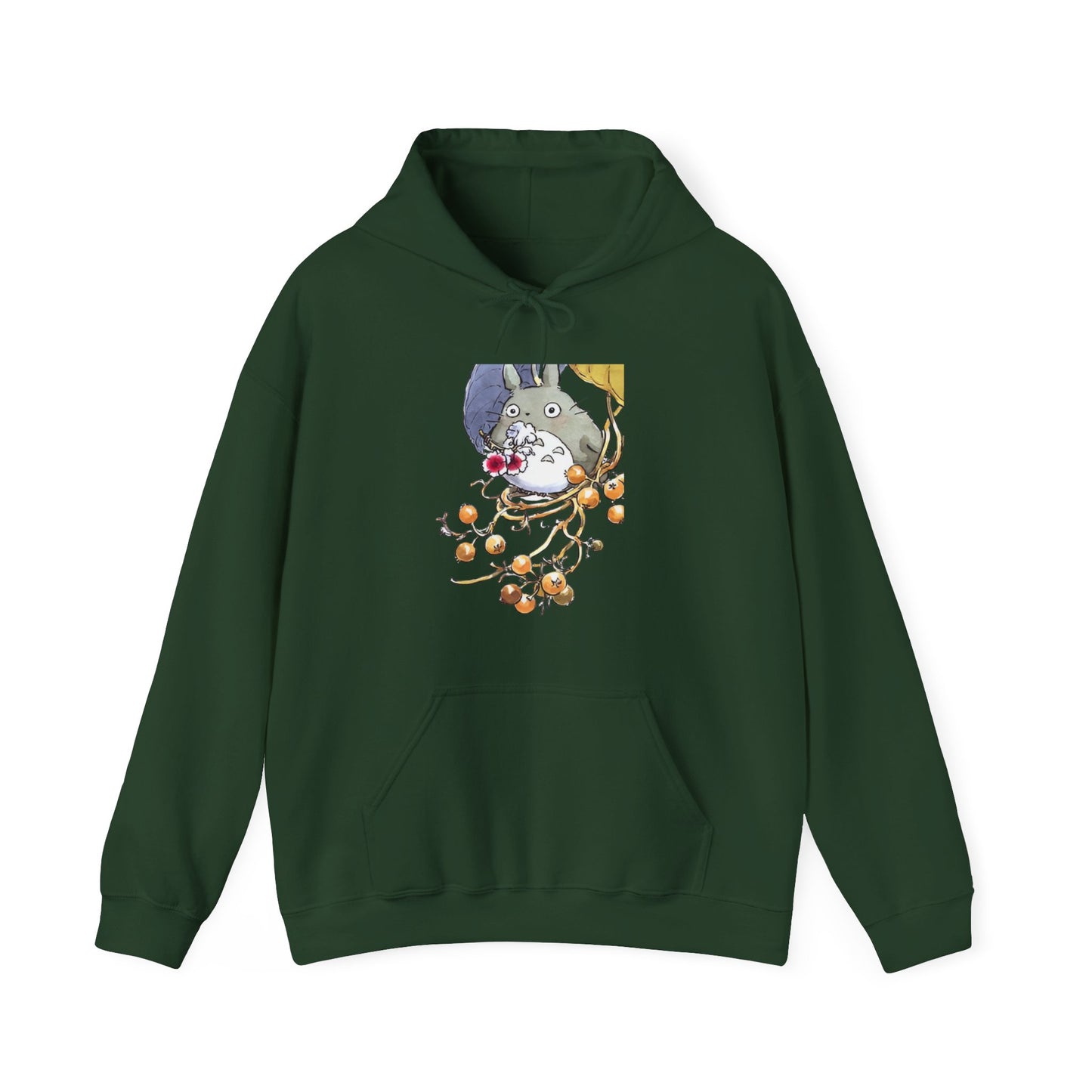 My Neighbor Totoro with Flowers Hoodie – 100% Cotton Studio Ghibli Floral Anime Hoodie