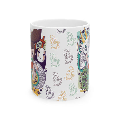 Spirited Away Mug – Studio Ghibli Coffee Cup 11oz & 15oz – Anime Gift Featuring Chihiro & Haku