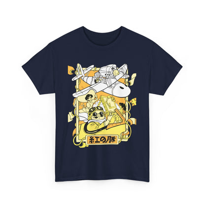 Porco Rosso T-Shirt – 100% Cotton Studio Ghibli Pilot Anime Tee