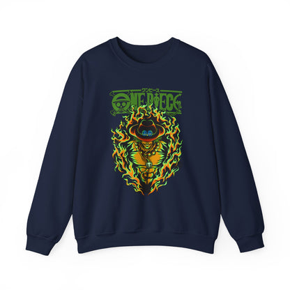 Portgas D. Ace One Piece Sweatshirt – 100% Cotton Anime Pullover for Fire Fist Fans