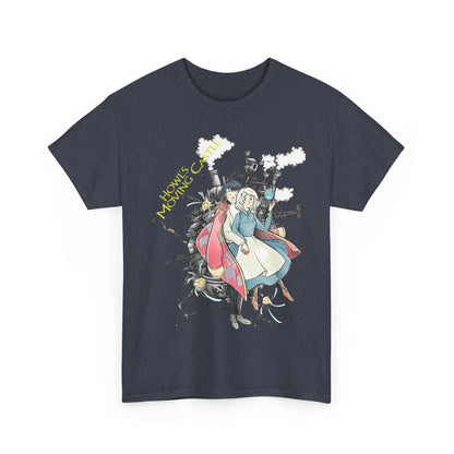 Howl Sophie Calcifer T-Shirt 100% Cotton Studio Ghibli Anime Tee