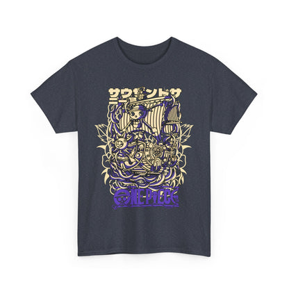 One Piece Ship T-Shirt – 100% Cotton Anime Tee Featuring Going Merry & Thousand Sunny