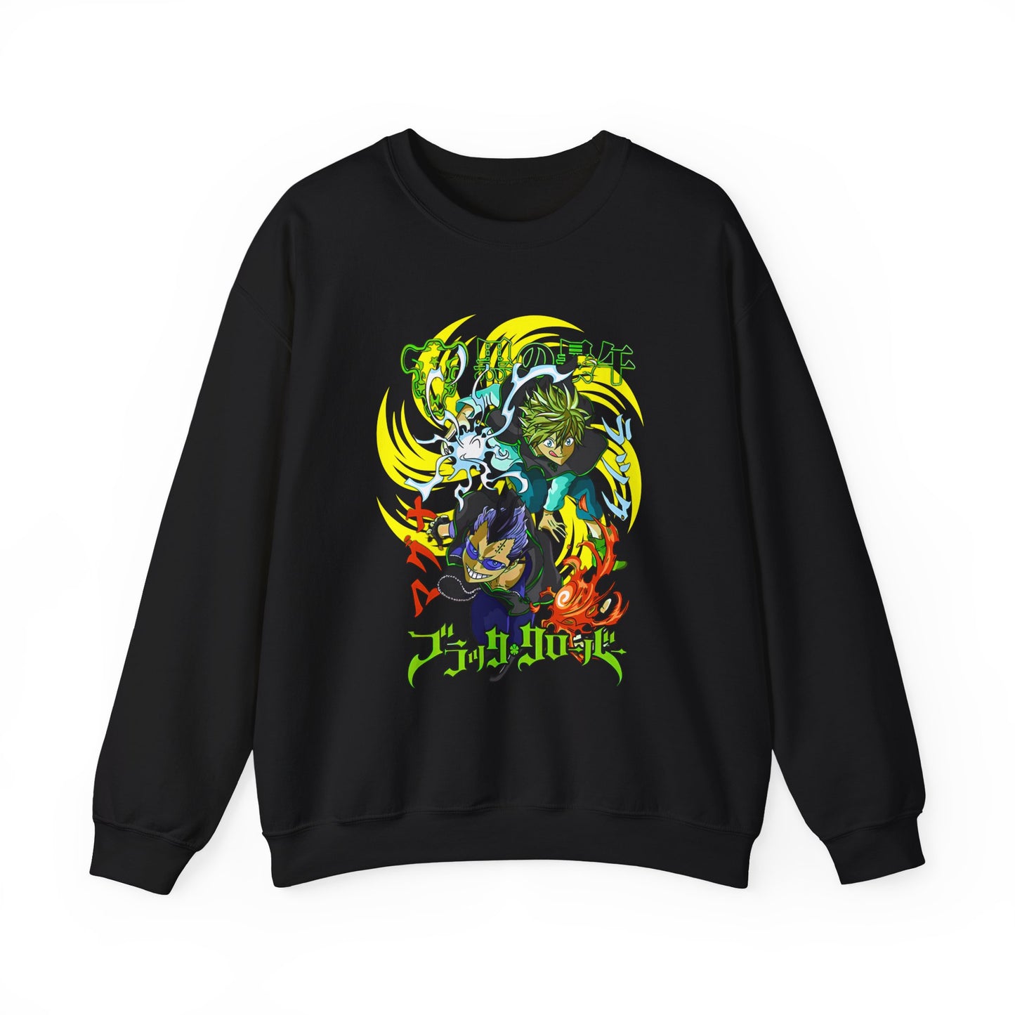 Magna and Luck Black Clover Sweatshirt – 100% Cotton Anime Crewneck for Magic Knights Fans
