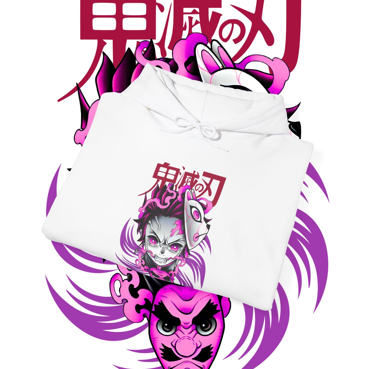 Tanjiro Kamado Mask Fury Hoodie | 100% Cotton Demon Slayer Hoodie