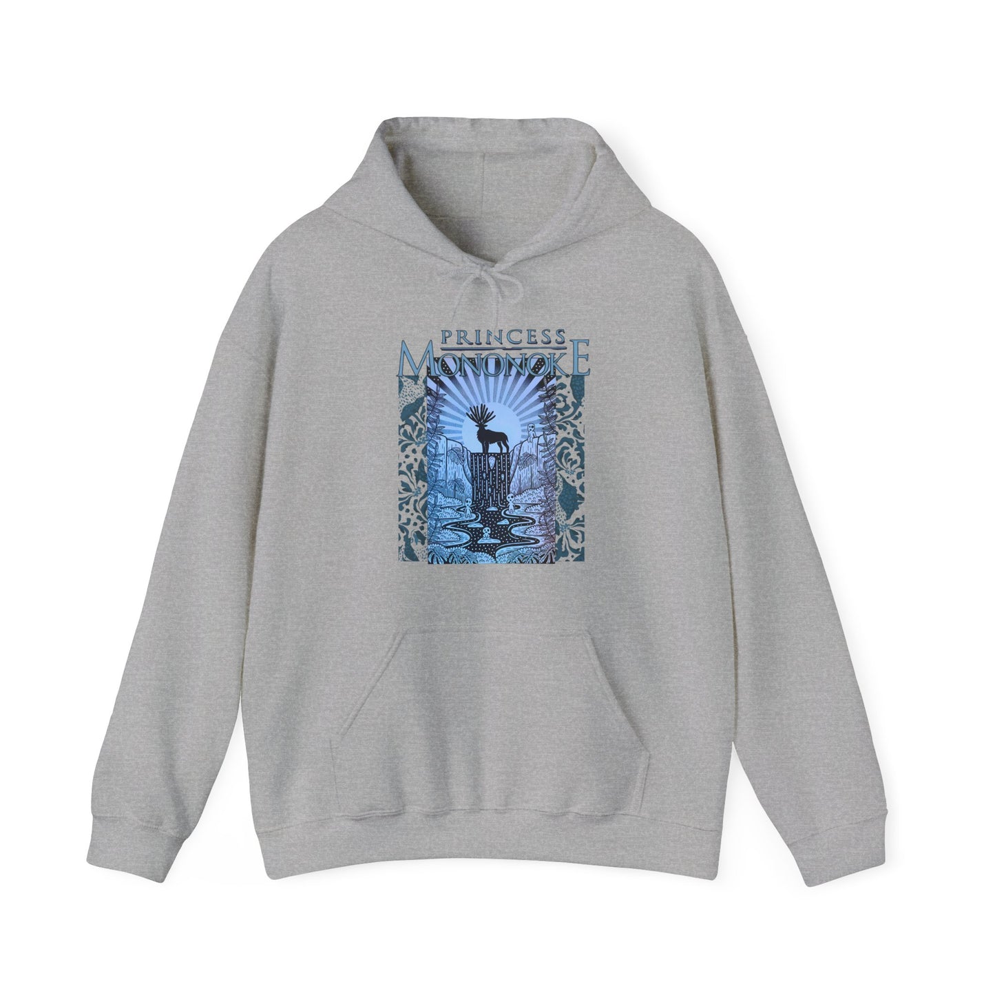 Mononoke Princess Forest Spirit Hoodie 100% Cotton Studio Ghibli Inspired Anime Pullover