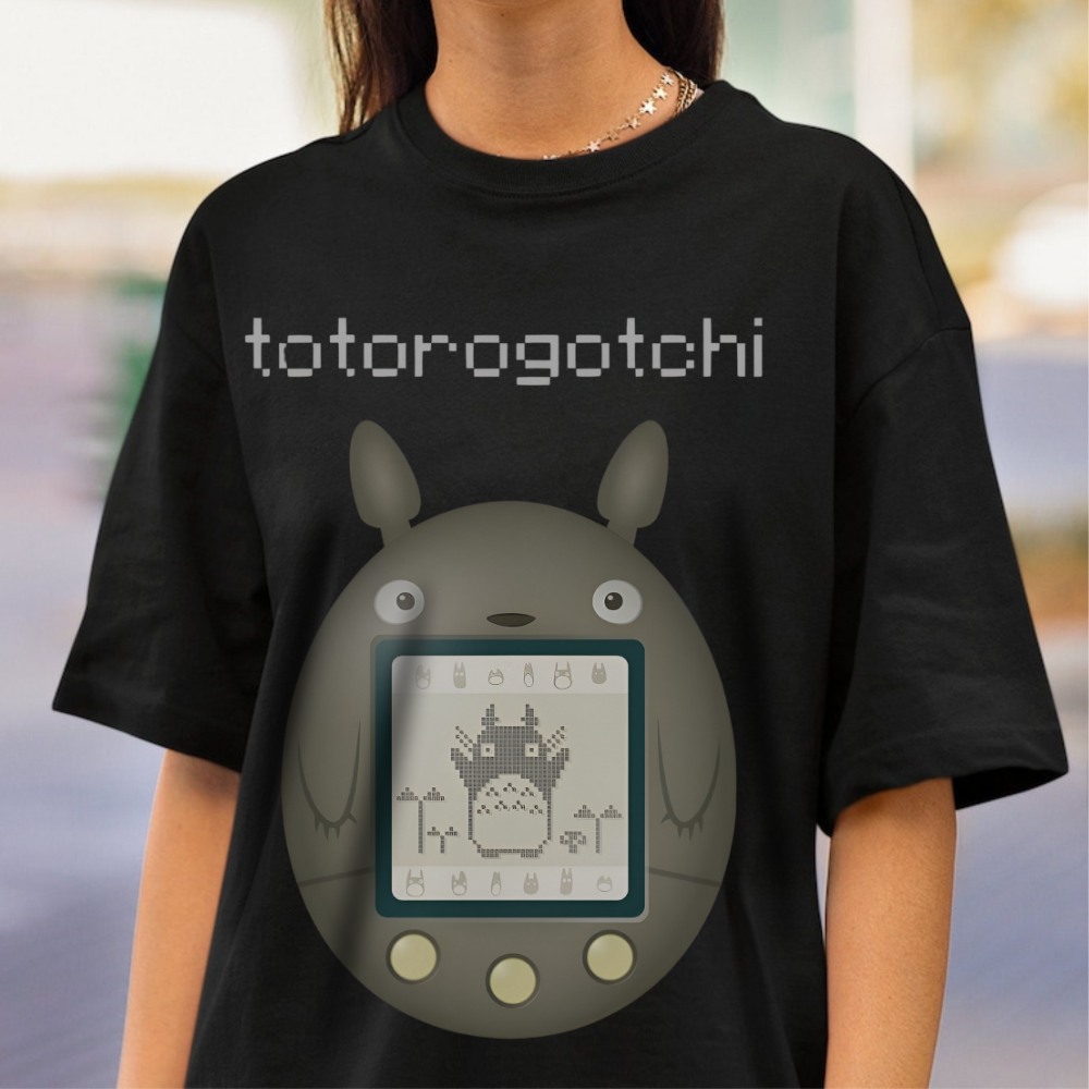 Totoro Tamagotchi T-Shirt | 100% Cotton Studio Ghibli Anime Tee