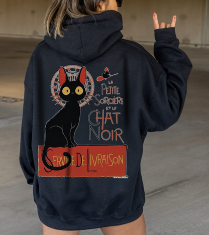 Kiki’s Delivery Service Hoodie | 100% Cotton Back Print Sweatshirt | Studio Ghibli Apparel