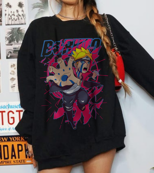 Boruto Naruto Next Generations Sweatshirt – 100% Cotton Anime Pullover for Boruto Fans