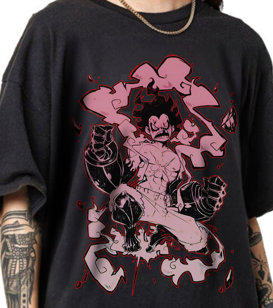 Luffy Gear Fourth Snakeman T-Shirt – 100% Cotton One Piece Anime Tee