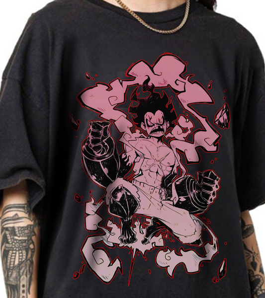 Luffy Gear Fourth Snakeman T-Shirt – 100% Cotton One Piece Anime Tee