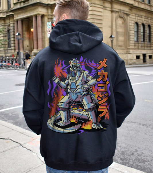Mechagodzilla Kaiju Hoodie – 100% Cotton with Epic Back Print | Monsterverse Anime Streetwear