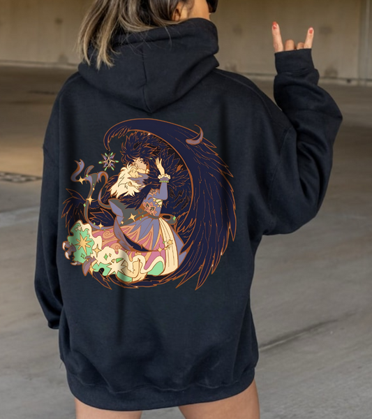 Howl’s Moving Castle Kiss Hoodie | 100% Cotton Back Print Anime Sweatshirt