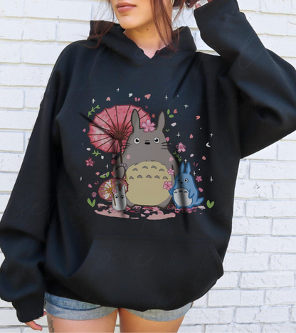 My Neighbor Totoro Studio Ghibli Hoodie – 100% Cotton Gildan 18500 Pullover with Front Print