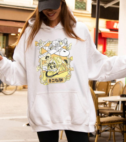 Porco Rosso Hoodie – 100% Cotton Studio Ghibli Anime Pilot Hoodie