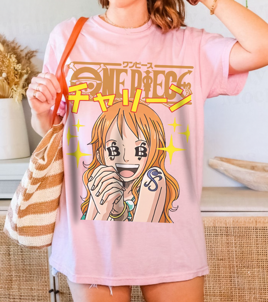 Nami One Piece T-Shirt – 100% Cotton Anime Tee for True Straw Hat Fans