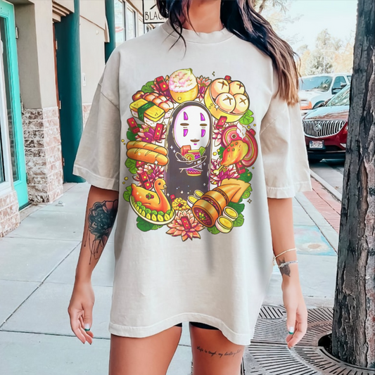 No Face Paint Brush T-Shirt | 100% Cotton Spirited Away Studio Ghibli Tee