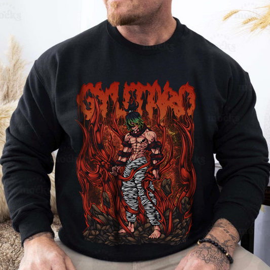 Gyutaro Demon Slayer Art Sweatshirt | 100% Cotton Anime Pullover