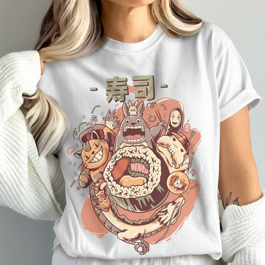 Ghibli Sketch T-Shirt – 100% Cotton Studio Ghibli Anime Tee