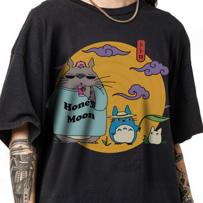 Totoro Fresh Art T-Shirt 100% Cotton | Studio Ghibli Anime Tee