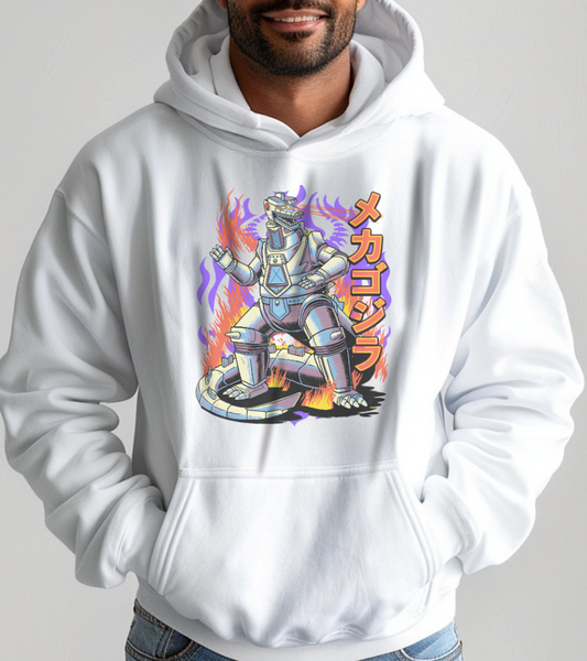 Mechagodzilla Kaiju Hoodie – 100% Cotton | Monsterverse Anime Streetwear for Kaiju Fans