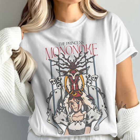 Princess Mononoke Ghibli T-Shirt 100% Cotton | Studio Ghibli Anime Art Tee