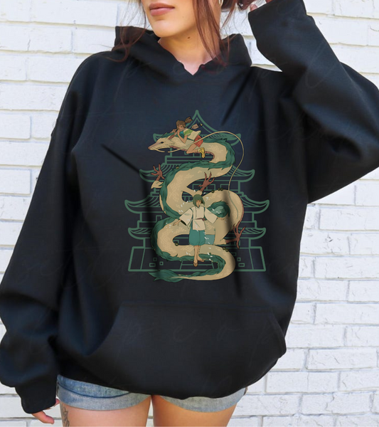 Haku Spirited Away Hoodie – 100% Cotton Anime Hoodie for Studio Ghibli Fans
