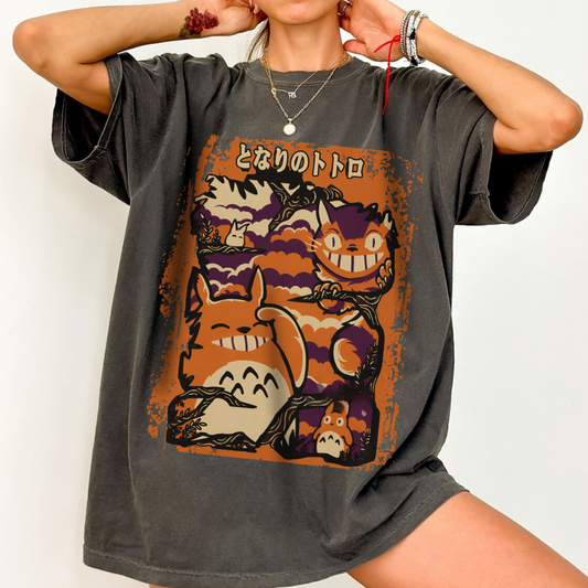 My Neighbor Totoro T-Shirt 100% Cotton | Studio Ghibli Fantasy Anime Tee