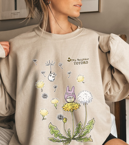 My Neighbor Totoro Woods Sweatshirt – Cozy 100% Cotton Studio Ghibli Forest Pullover