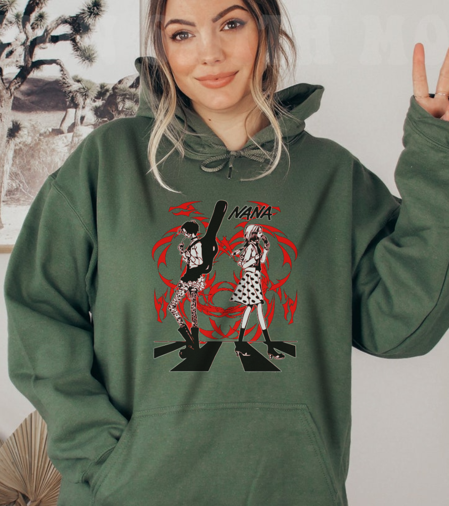Nana Osaki Black Stones Hoodie – 100% Cotton | Punk Rock Anime Streetwear for Nana Fans