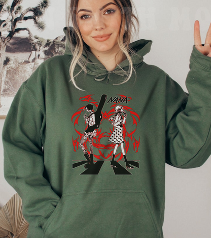 Nana Osaki Black Stones Hoodie – 100% Cotton | Punk Rock Anime Streetwear for Nana Fans