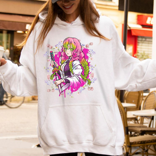 Mitsuri Kanroji Hoodie | Demon Slayer Hashira | 100% Cotton Anime Hoodie