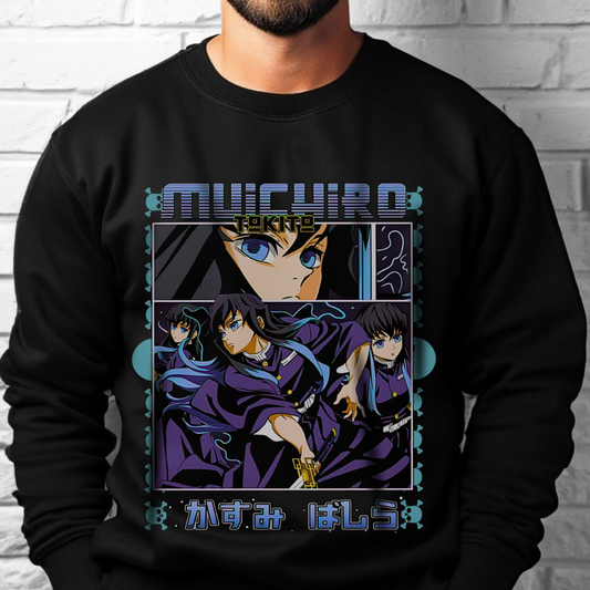 Muichiro Tokito Mist Hashira Demon Slayer Sweatshirt | 100% Cotton Anime Pullover