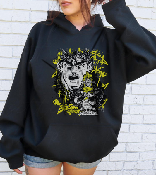 Joestar Back Print Hoodie – 100% Cotton JoJo’s Bizarre Adventure Anime Streetwear