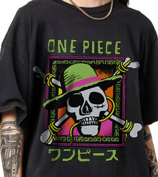 "Straw Hat Pirates One Piece T-Shirt – 100% Cotton Anime Tee for True Fans"