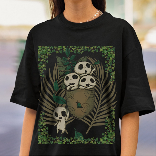 Kodama Ghibli T-Shirt 100% Cotton Studio Ghibli Anime Tee