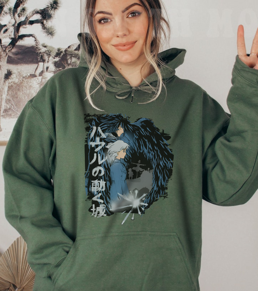 Howl & Sophie Hoodie – 100% Cotton Studio Ghibli Hoodie Inspired by Howl’s Moving Castle