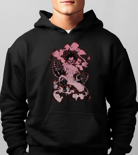 Luffy Gear Fourth Snakeman Hoodie – 100% Cotton One Piece Anime Hoodie