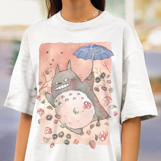 My Neighbor Totoro Fly T-Shirt 100% Cotton Studio Ghibli Tee
