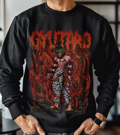 Gyutaro Demon Slayer Sweatshirt – 100% Cotton Anime Pullover for Upper Moon Six Fans
