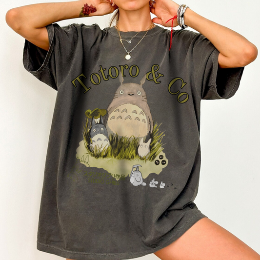 My Neighbor Totoro Ghibli T-Shirt 100% Cotton Anime Tee