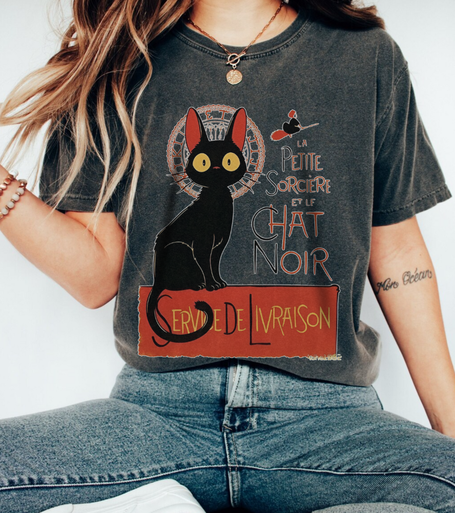 Kiki's Delivery Service T-Shirt – 100% Cotton "Service de Livraison" Studio Ghibli Tee for Fans