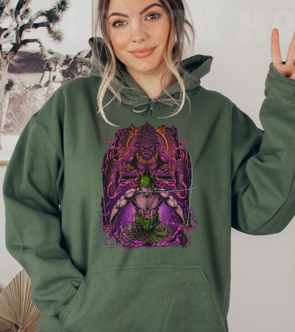 Roronoa Zoro Hoodie – 100% Cotton One Piece Anime Pullover for Fans