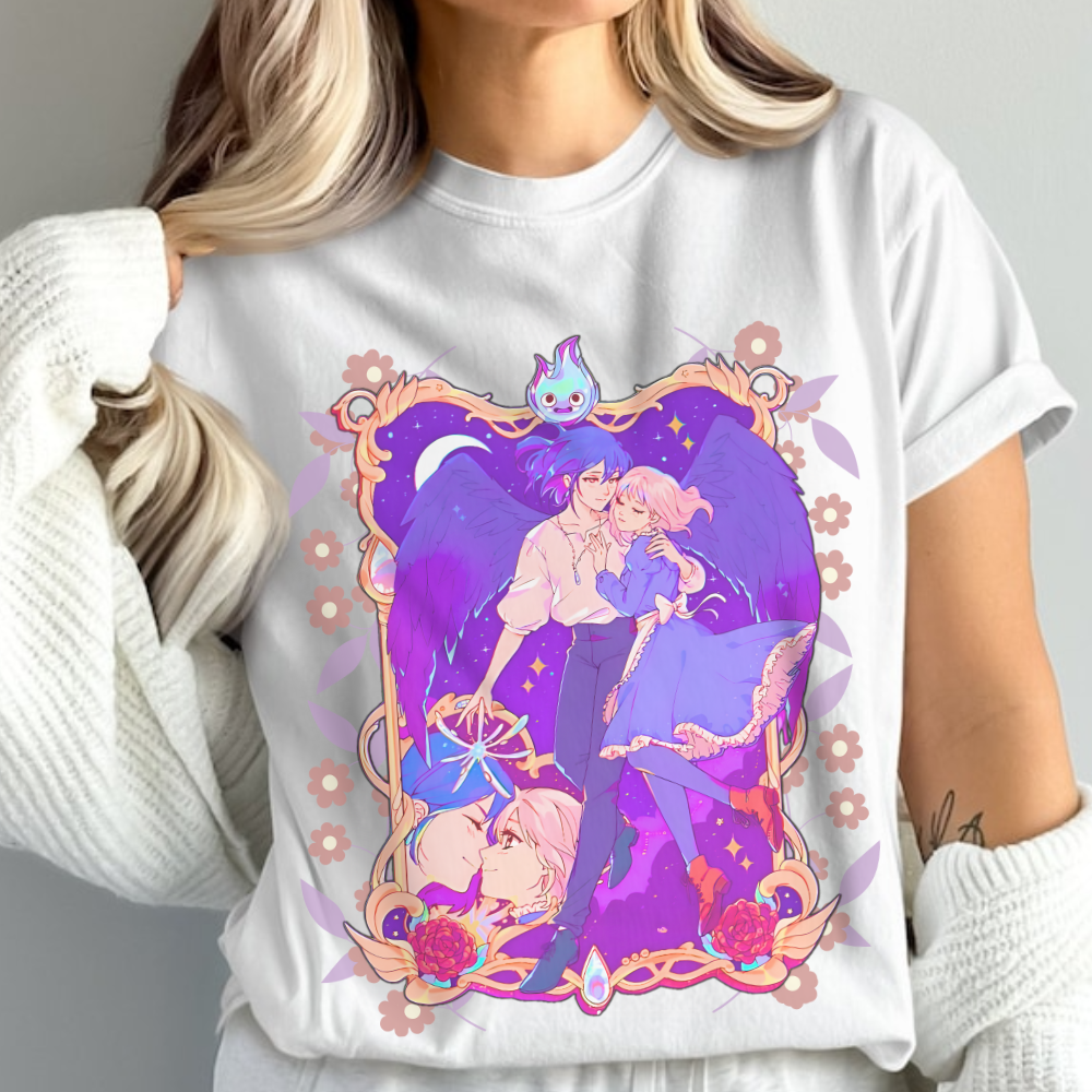 Howl’s Moving Castle Shirt – 100% Cotton Ghibli Anime T-Shirt