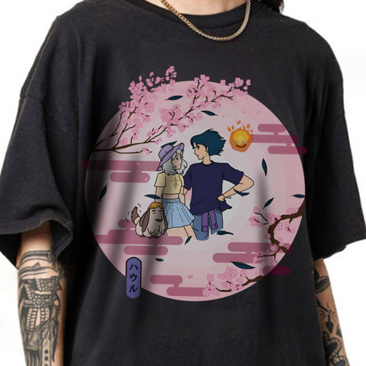Howl’s Moving Castle T-Shirt 100% Cotton | Studio Ghibli Anime Tee