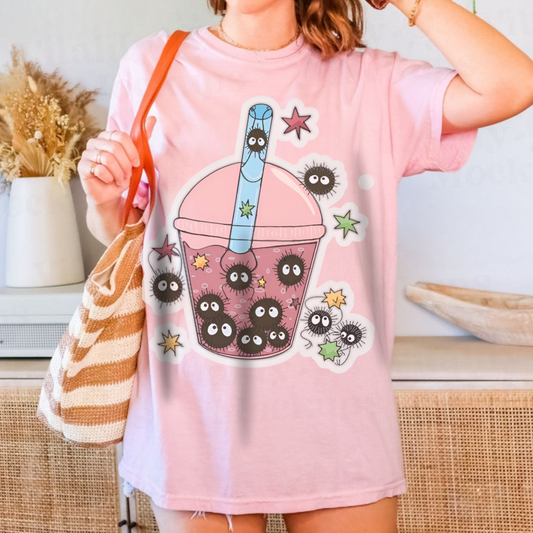 Soot Sprite Smoothie T-Shirt | 100% Cotton Studio Ghibli Anime Tee