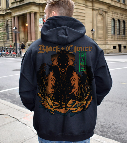Black Clover Mythology Back Print Hoodie – 100% Cotton Anime Hoodie with Magical Symbols