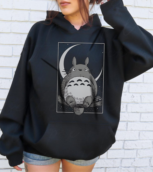 Totoro Night Dreams Hoodie – 100% Cotton Studio Ghibli Sweatshirt for Anime Fans