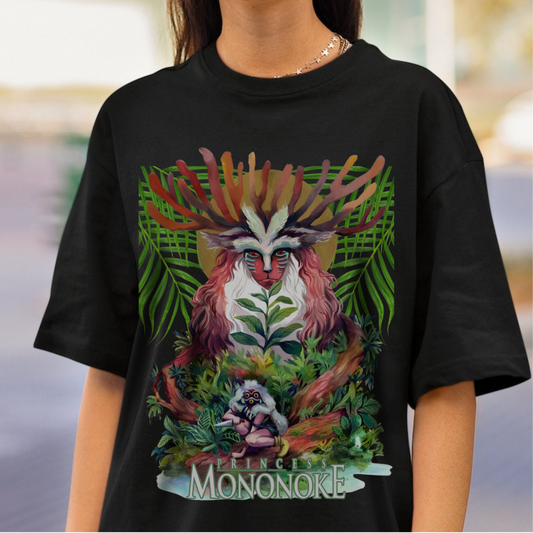 Forest Spirit T-Shirt 100% Cotton Princess Mononoke Studio Ghibli Tee