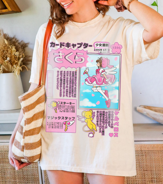 Sakura Card Captor T-Shirt – 100% Cotton Magical Girl Anime Tee for Fans