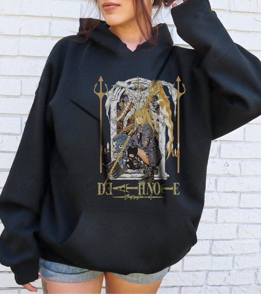 Misa Amane Death Note Hoodie – 100% Cotton Anime Pullover for Gothic Otaku Fans